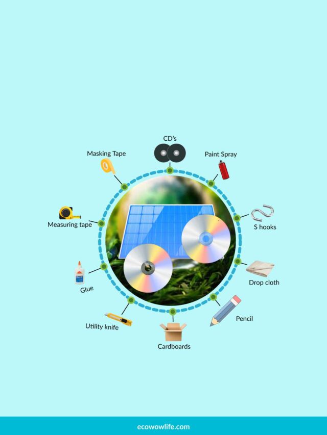 What materials are used to make a solar panel CD?