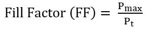 fill factor formula